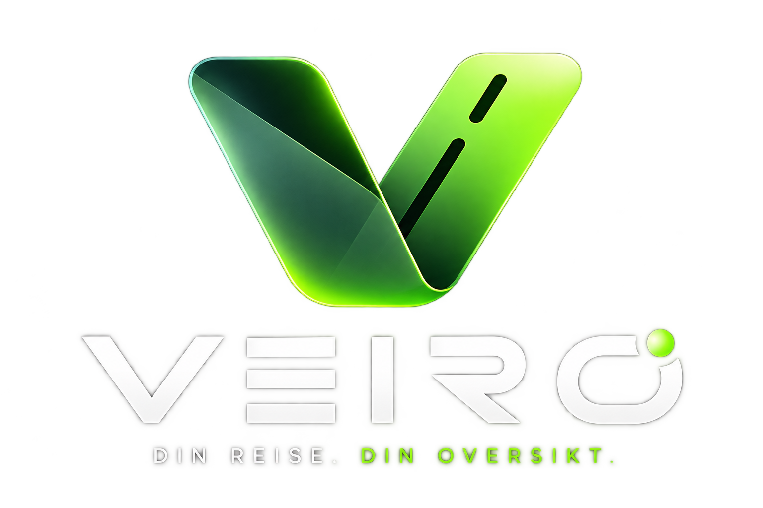 VEIRO-logo med slagordet «Din reise. Din oversikt.»